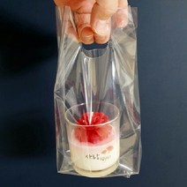 [방산소년단] 폭부분이 펼쳐지는 PP투명 비닐쇼핑백 100장, 대(19 x 33)