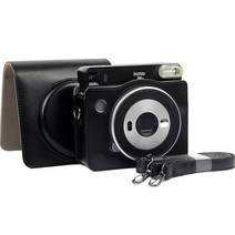 핸드폰 사진 인화기 포토 프린터 샤오미 스티커사진기 fujifilm instax 스퀘어 필름 화이트레인보우블랙대리석스타 카메라 가방 케이스 및 sq20 sq10 sq6 sq1, sq6 pu 케이스 블랙