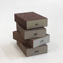 샌딩스펀지 페파 스펀지사포 샌딩블록 연마 녹제거 목공 DIY 36방 80방 120방 220방, P80