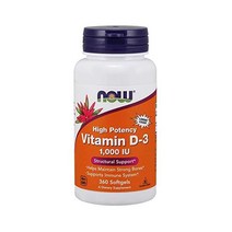 NOW비타민D-31 000IUStructural*180Softgels 소프트겔, 360 Softgels