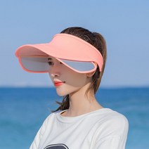 여성 골프 모자 자외선 차단 챙 썬캡 라운딩 등산 여자 썬바이저 여름 웨어 필드 승마, 코랄