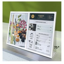 커피 메뉴판 나무 카페 벽 디자인 식당 제작 테이블 블랙 led 주문 메뉴 a4 a5, 블랙(3개)