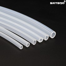 아연각관 아연각파이프 식품 등급 투명 실리콘 고무 호스 유연한 무독성 튜브, 1.1 Meter - ID 0.5mm x 1mm OD