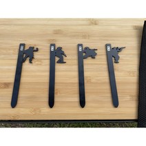 콜스 고강도 스틸 군인모양 단조팩 타프 텐트 캠핑팩 20cm, 01정지 8개, 1개