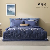 박술녀 프리미엄 순면 광목 차렵침구 풀세트 (작품명 인연) 차렵이불+누빔패드+베개커버 #빠른배송 #포근한항균이불 #부모님선물