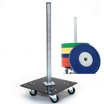 바디엑스 [바디엑스] 롤링 중량 플레이트 정리대/ Rolling Olympic Storage Racks/덤벨정리대/바벨정리대/정리대/원, 상세 설명 참조