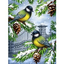 보석 십자수 다이아몬드 페인팅 새 모조 사진 자수 판매 동물 모자이크 공예 키트, 9925+Full Square 60X80cm