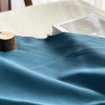 저렴한 대폭 워싱 린넨천 린넨원단 39종, 6.린넨 11수 톤다운블루