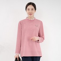 엄마옷 모슬린 셔링 플라워 긴팔 티셔츠 TS202119마담 미시옷 50대 중년여성의류 60대 엄마옷 빅사이즈 할머니옷 여성옷