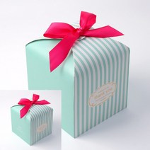 라이프랩 예쁜 선물 박스 화장품 향수 디퓨저 어린이 리본 선물 상자 쿠키 베이킹 포장 박스 민트10P