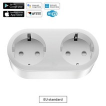2 인 1 WiFi 스마트 플러그 EU 16A 콘센트 전원 소켓 에너지 모니터 앱 제어 Google 홈 미니 Alexa ifttt 호환, CHINA_Eu 플러그 | Option 1, 01 Option 1_01 Eu 플러그