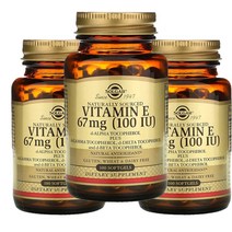 솔가 내추럴리 소스 비타민 E 67mg 100IU Softgles 100정 3개