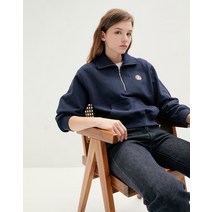 22FW [PUPPY]네이비 퍼피자수 면 반집업티셔츠 HSTS2DL53N2