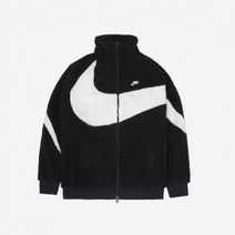 나이키 정품 빅 스우시 풀 집 자켓 블랙 Nike Big Swoosh Full Zip Jacket Black Sail