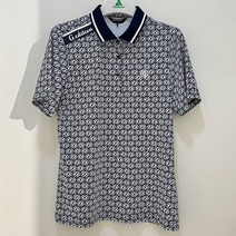 [행복한백화점][그린조이][그린조이] G로고 배색 카라 반팔 티셔츠 네이비 여성 GS22KP71W