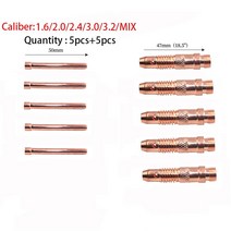 아르곤 용접 TIG 인버터 DC 용접기/장비 1.6mm/2.0mm/2.4mm/3.0mm/3.2mm 텅스텐 콜릿 본체 및 콜릿 10 개, B
