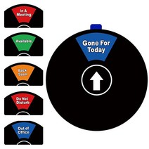 6가지 옵션 사무실 문 걸이 표지판 사무실용 방해 금지 표지판을 두드리십시오 회의 밖에서 원격으로 작업 15.2cm(6인치)140678, Black Bold