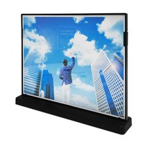 세이크린 아크릴꽂이 명함쇼케이스 메뉴판 탁상용 양면 단면, 1개, 10.CNH6265_A4 UHOO T형 블랙
