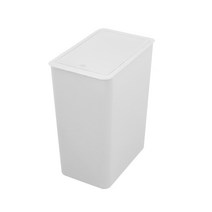 생활특공대 무지 모던 사각 인테리어 쓰레기통, 화이트, 10L