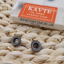저렴한 10PCS RPMT08T2-MOE JS TC35 카바이드 밀링 인서트 금속 선반 공구 RPMT 08T2 R4 초경 선삭, 01 RPMT08T2MOE TC35