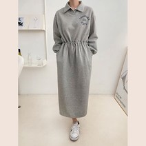 [세인트이브] AR113 기모 루이 허리스트링 롱원피스