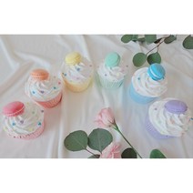 클레이 머핀 케익 마카롱 모형 머핀 생크림 컵케이크 6가지 컬러, 옐로우