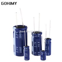 1+1 슈퍼캐패시터 2pcs 2.7v 2f 3.3f 4f 4.7f 5f 6f 7f 8f 10f 15f 20f 25f 30f 60f 패러데이 차량 레코더, 2개 2.7v 6.0f