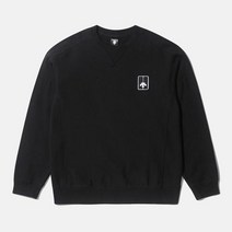 데상트de 기모 코튼 테리 그래픽 맨투맨 SN323UHT91 BLK