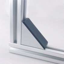 10pcs 3030 4040 코너 브래킷 산업용 알루미늄 프로파일 용 캡이있는 블랙 앵글 알루미늄 커넥터 피팅, 2020 with cover