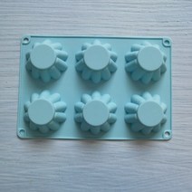 구겔호프 틀 미니 빵틀 홈베이킹 머핀 구멍 꽃 실리콘 라운드 금형 컵케익 쿠키 퐁당 베이킹 팬 비 스틱 푸딩 찐 케이크 금형 베이킹, 012 블루