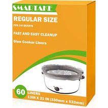 SMARTAKE 슬로우 쿠커 라이너 33 x 53.3cm(13 x 21인치) 일회용 요리 가방 쉬운 청소 비닐 봉투 2.8L(3, 02 60