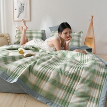 저무리 여름 차렵이불 시어서커 운현궁 광목 봄 간절기 패션 인쇄 누비 얇은 부드러운 피부 친화적 인 빨 단일 이중