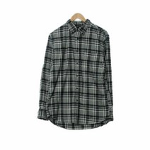 유니클로 그레이 체크 면 긴팔셔츠 남자 3881