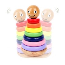 18개월 아기 장난감 원목 링쌓기놀이 어린이집교구 영아교구 여아 무지개 남아 2살 교구