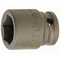 지니어스 육각 임팩트소켓 임팩소켓 복스알 1/2x30mm