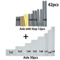 MOC 기어 액슬 코어 세트 45300 액세서리 빌딩 블록 호환 Wedo 2.0 부품 92013 71321 70905 어린이용 기술, [31] 42pcs