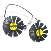 ASUS GTX1060 1070 Ti RX 470 570 580 그래픽 카드 용 87MM 쿨러 팬 2 개 Everflow T129215SU PLD09210S12, 01 PLD09210S12HH