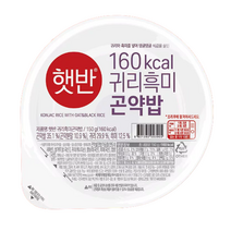 햇반 귀리흑미곤약밥, 150g, 4개