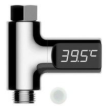 LED 디지털 샤워 온도 표시기 360 ° 회전 물 흐름 실시간 디스플레이 욕실용, 01 A