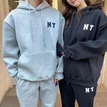 ny 커플 남녀공용 후드티 팬츠 트레이닝복 세트