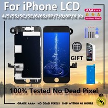 [해외] iPhone 4S 5 5S SE 6 7 8 Plus 디스플레이 용 AAA LCD 화면 iPhone X XR XS Max OLED 교체 데드 픽셀 터치 어셈블리 없음, 6PIus 화이트용