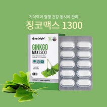 수험생 고시생 뇌 머리 혈관 확장 작업 기억력 인지력 학습 효율성 동시 개선 에 좋은 징코 은행잎 추출물 영양제, 1BOX(1개월분)