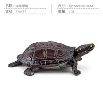 거북이어항 반수생거북이 수족관 사육장 미니어처 바다 생활 녹색 거북이 장식품 동물 작고 귀여운 모델 장식 액세서리 피규어 장난감null, O