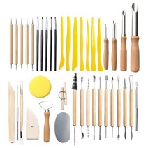QDY 초보자를 위한 40개 도자기 점토 도구 공예 DIY 긁기, 15cm, 스테인레스 스틸, 다색