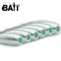 베이트샵 라인보호 구멍봉돌 캡장착 구멍추 싱커 원투낚시 오모리리그 7호 8호 10호 12호 14호 16호, 5개