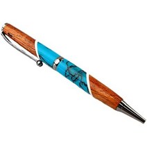 일본직발송 3. BREEZYISLAND 코어 우드 펜 아름답게 빛나는 귀중한 하와이 코어 디자이너 펜 TURQUOISE_A, One Size
