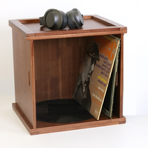 LP 원목 사각 레코드 우드 수납장 정리함 레트로 턴테이블장 LP판 보관, 짙은색(브라운)