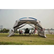 스크린 타프텐트 타프 쉘 그늘막텐트캐노피 텐트 메쉬텐트 그늘막캠프라우드 캐노피텐트 그늘막텐트 8-10인용 캠핑 캠프 360X360X220cm, 그늘막텐트+외장텐트, 그린