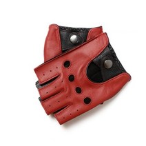 무스탕 장갑 봄 male100 순수 진짜 가죽 반 손가락 얇은 남자 정품 양피 레드브라운블루 운전 luvas guantes