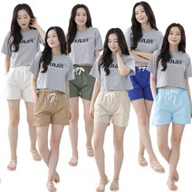 3부 4부 반바지 여성 여자 여름 밴딩 무지 시원한 팬츠 잠옷 바지 비치 휴가 면 린넨 휴가 바캉스 바지 핏이좋은반바지 편한바지